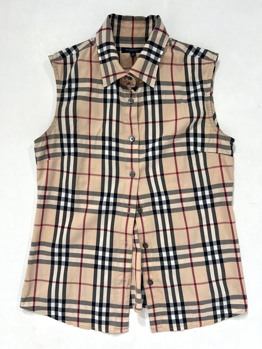 Camicia vintage Burberry smanicata tartan tg S