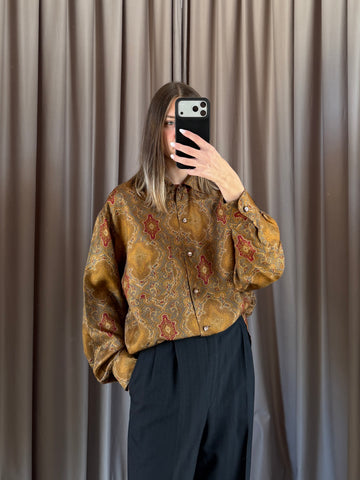 Camicia vintage Max Mara seta fantasia tg 44