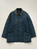 Carica l&#39;immagine nel visualizzatore di Gallery, Giacca vintage Barbour in trapunta blu tg L
