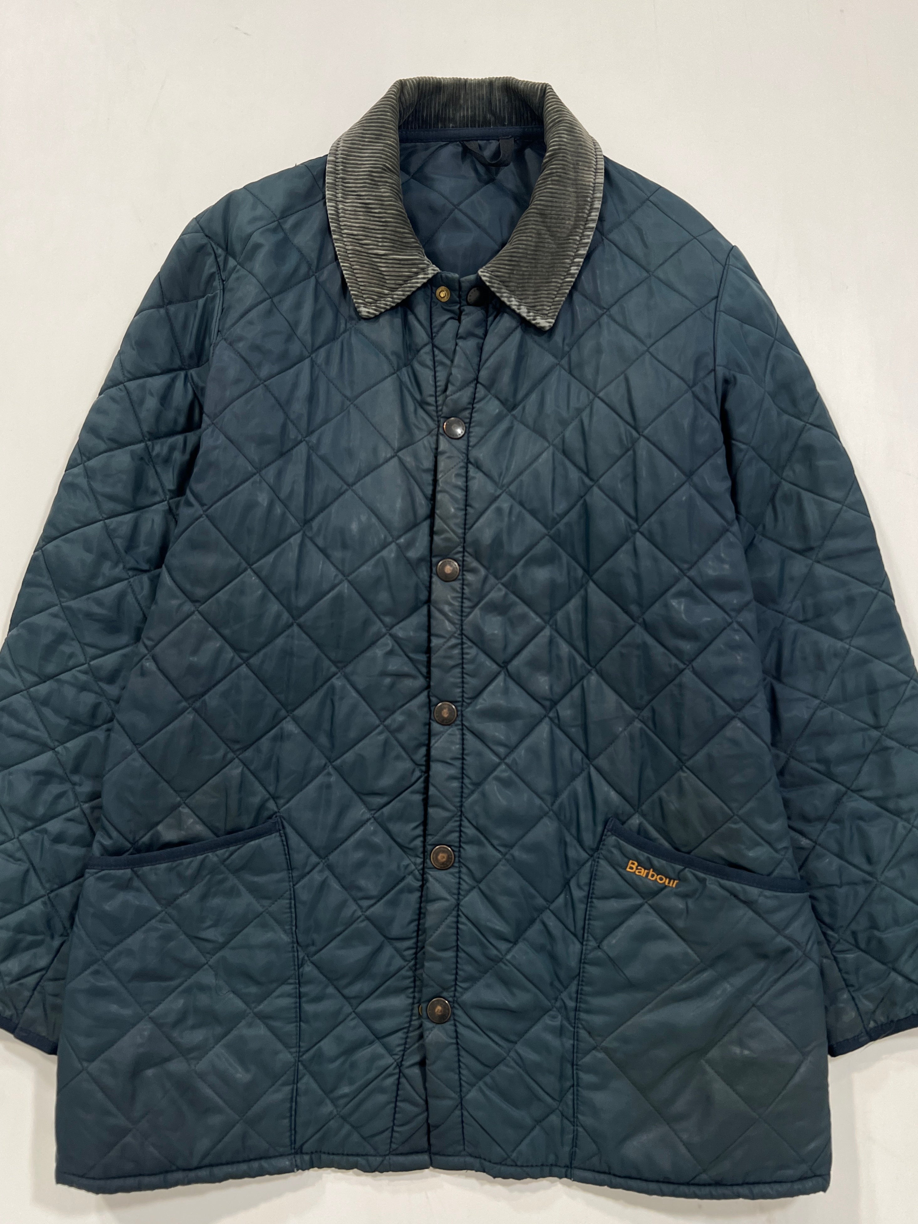 Giacca vintage Barbour in trapunta blu tg L