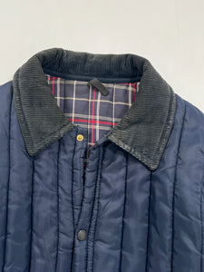 Giacca vintage Barbour in trapunta blu tg XL