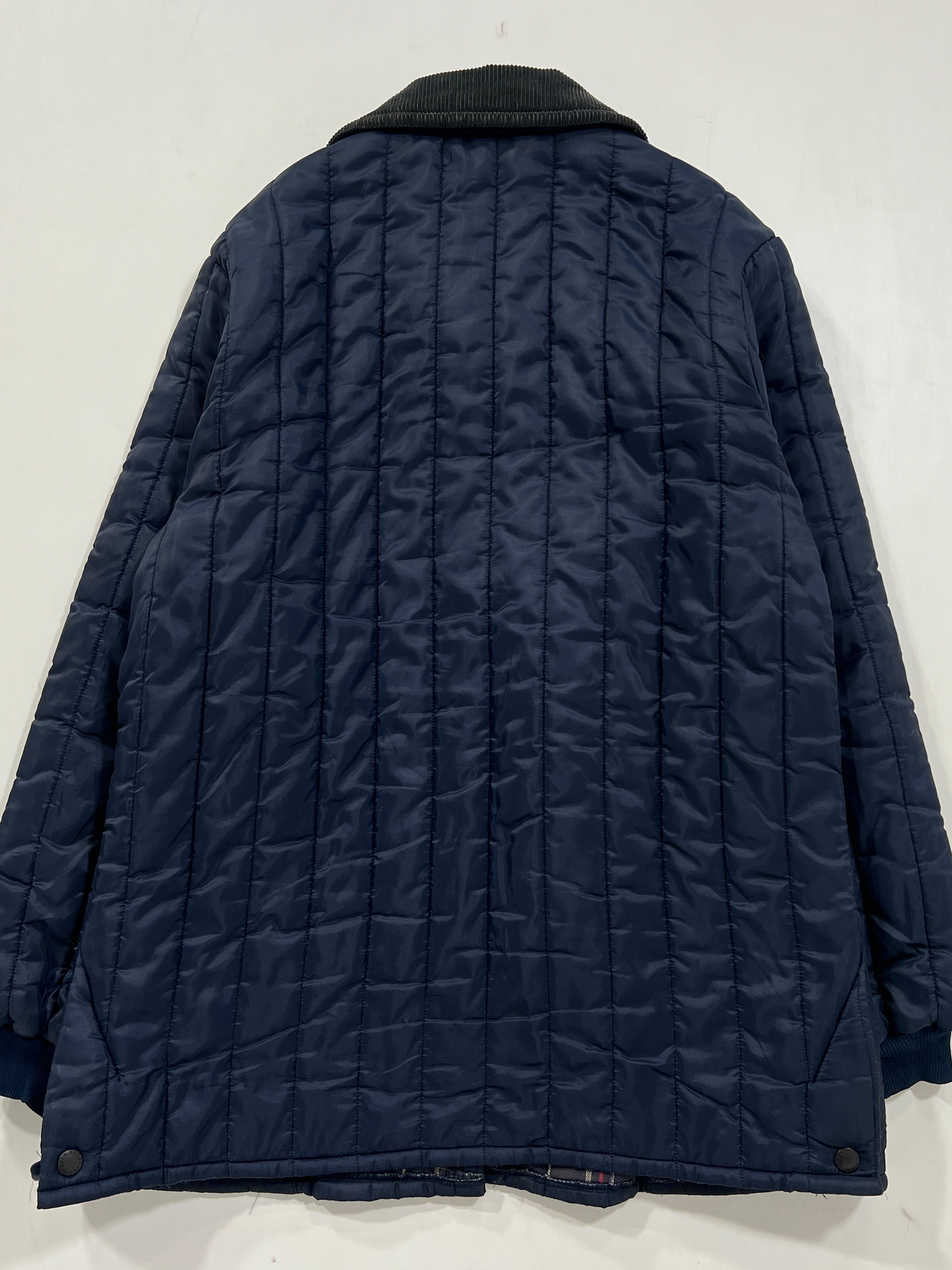 Giacca vintage Barbour in trapunta blu tg XL