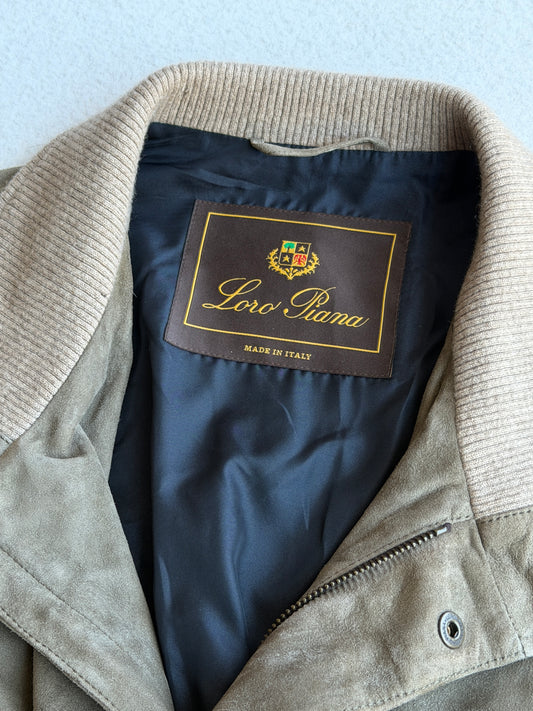 Giacca vintage Loro Piana Field jacket Suede tg 50