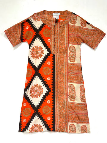 Vestito vintage Max Mara caftano 100% seta tg 42