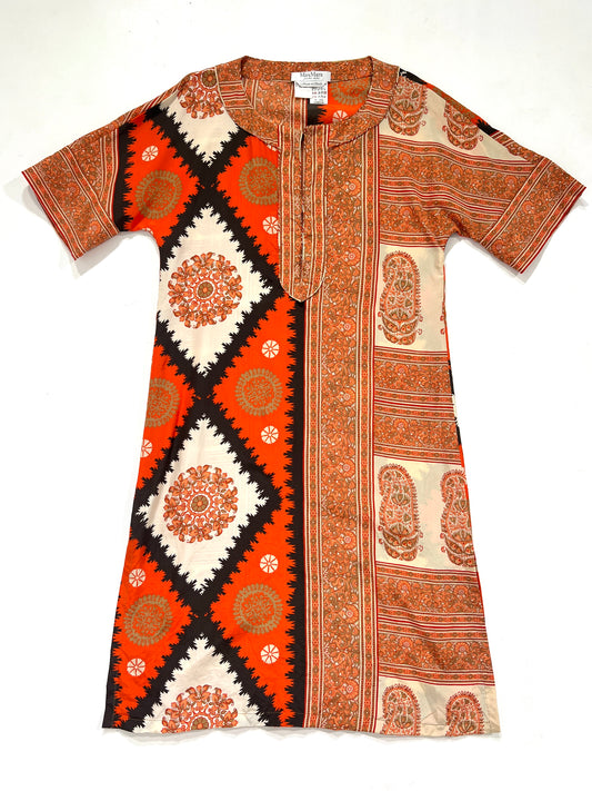 Vestito vintage Max Mara caftano 100% seta tg 42