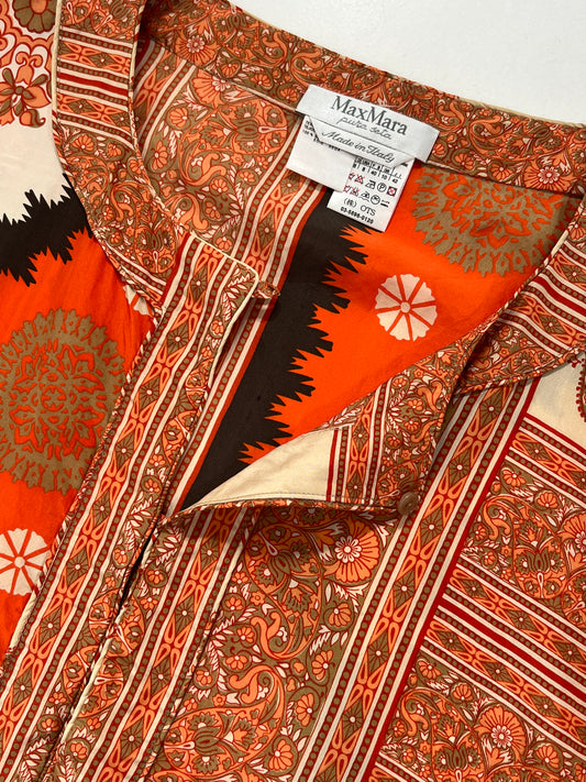 Vestito vintage Max Mara caftano 100% seta tg 42