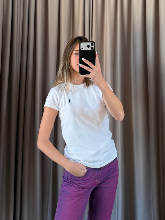 T-shirt vintage Ralph Lauren bianco tg S