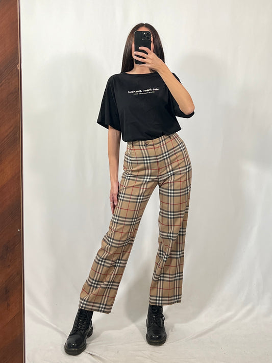 Pantaloni vintage Burberry tartan tg S/M