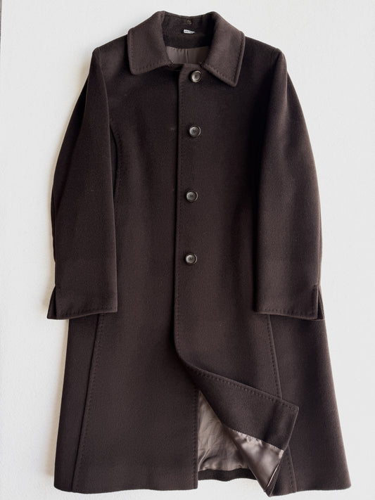 Cappotto vintage Piacenza lana marrone tg M