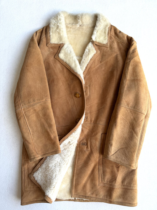 Montone vintage Shearling beige tg XL