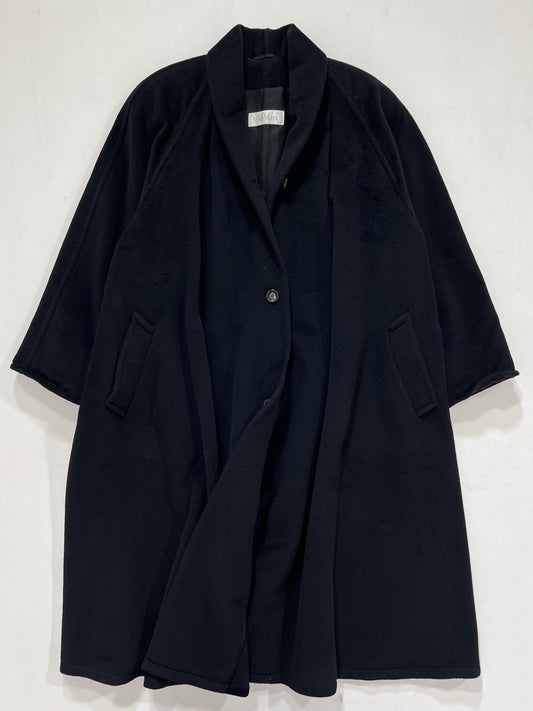 Cappotto vintage Max Mara nero lungo tg M