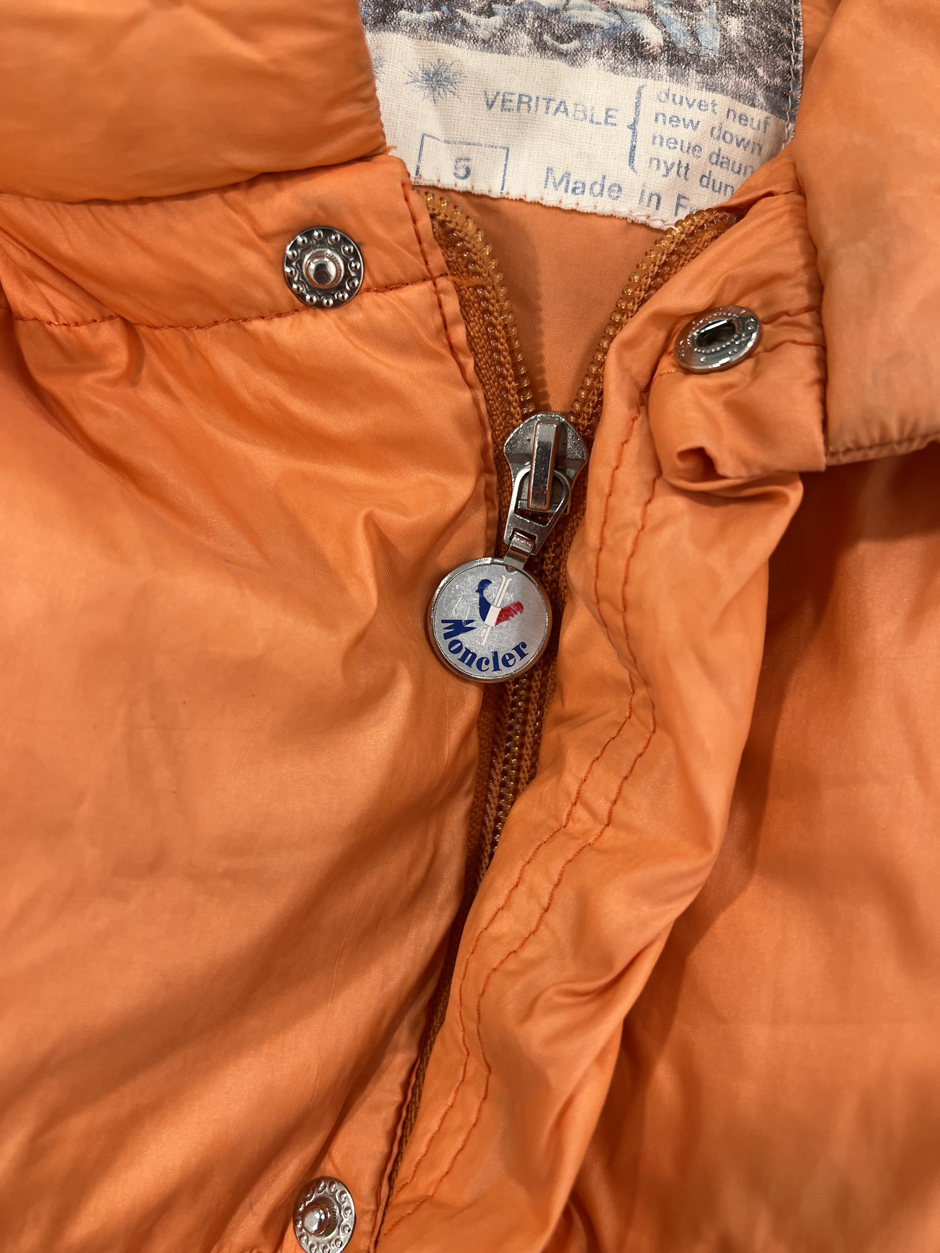 Giacca vintage Moncler Grenoble arancio tg L