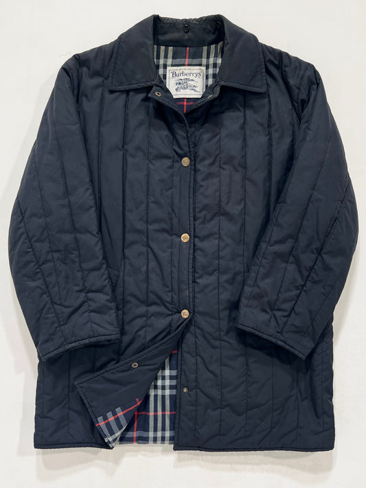 Giacca vintage Burberry trapunta blu tg 44
