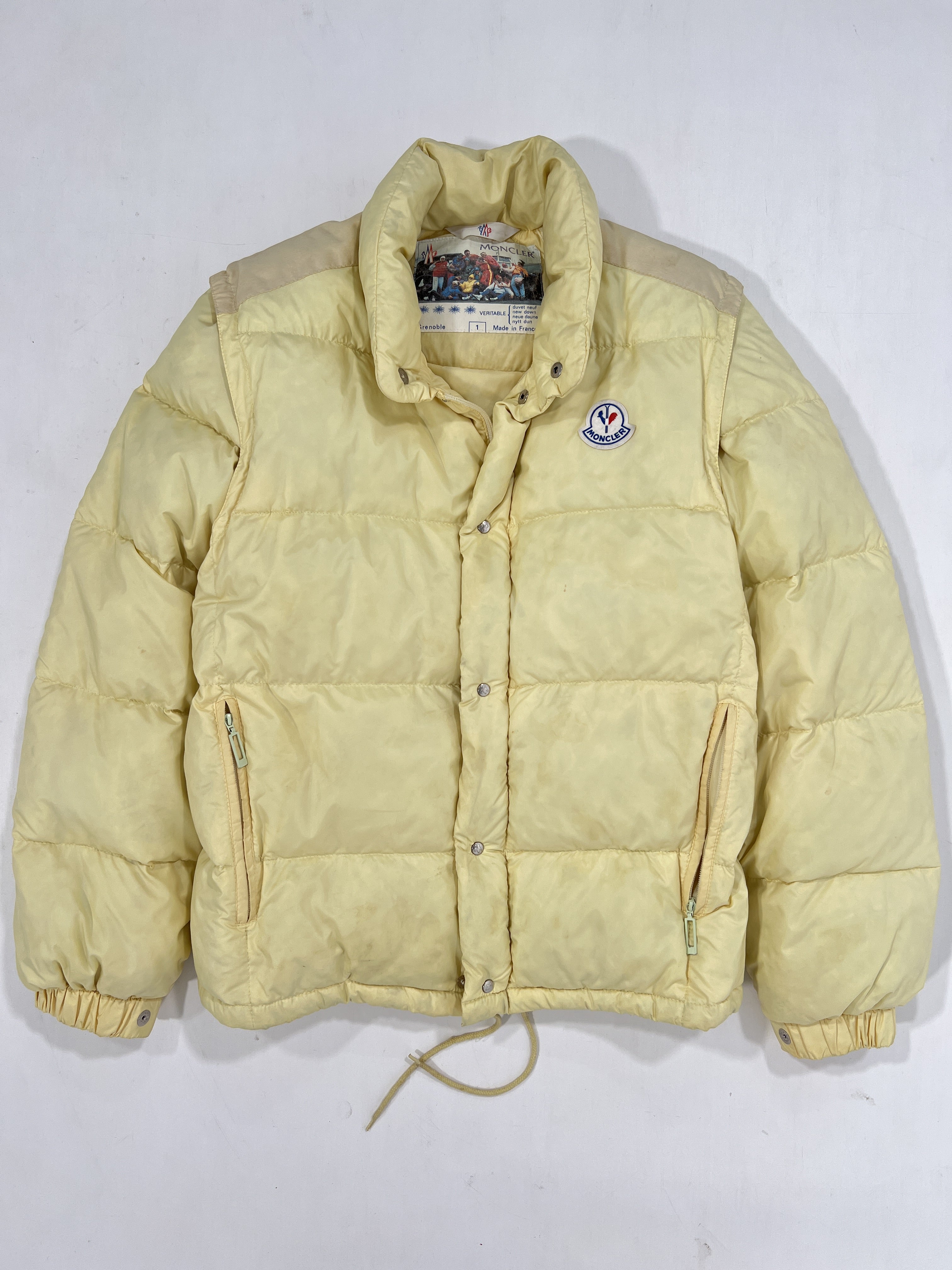 Giacca vintage Moncler Grenoble giallo tg S