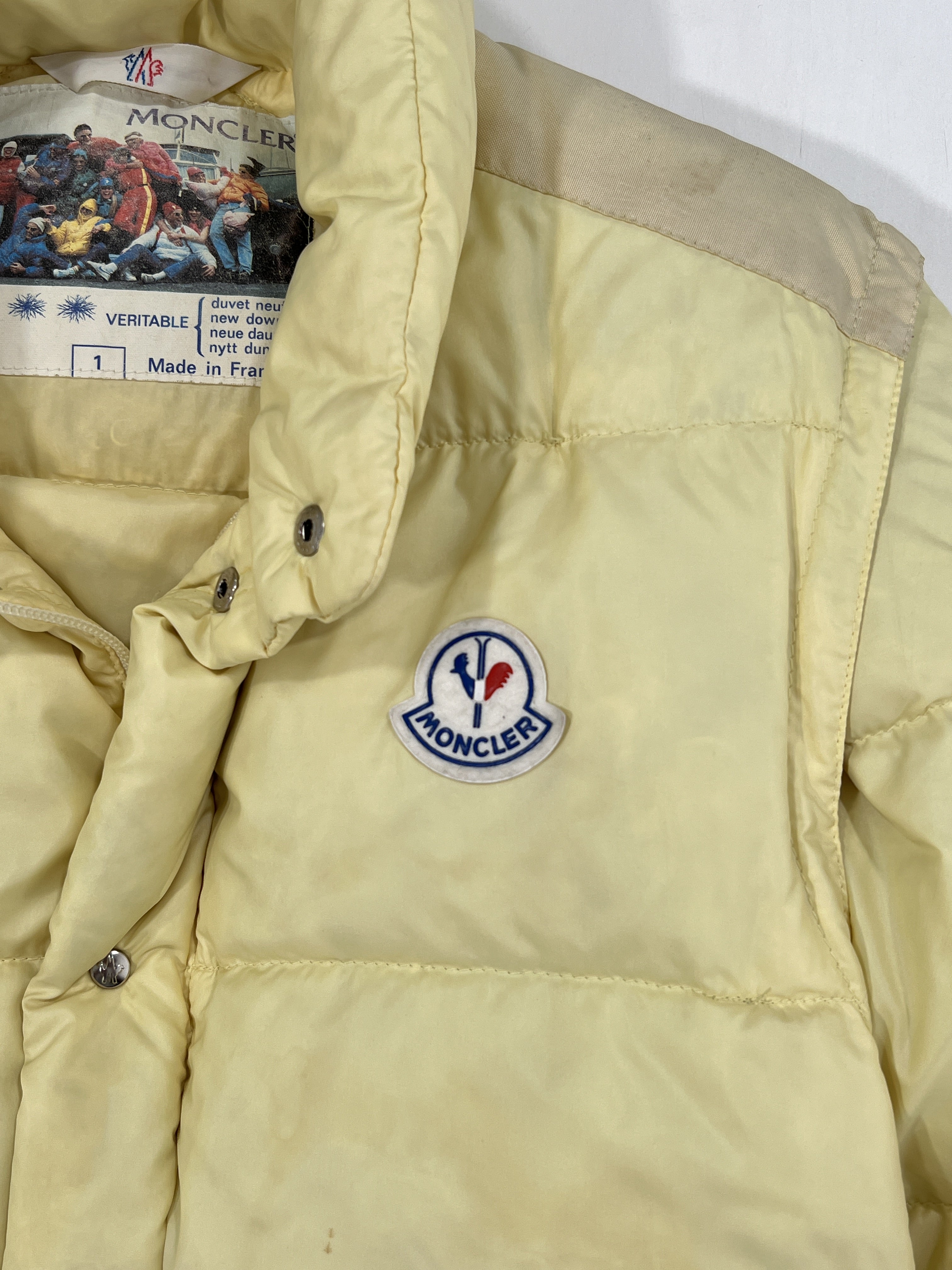 Giacca vintage Moncler Grenoble giallo tg S