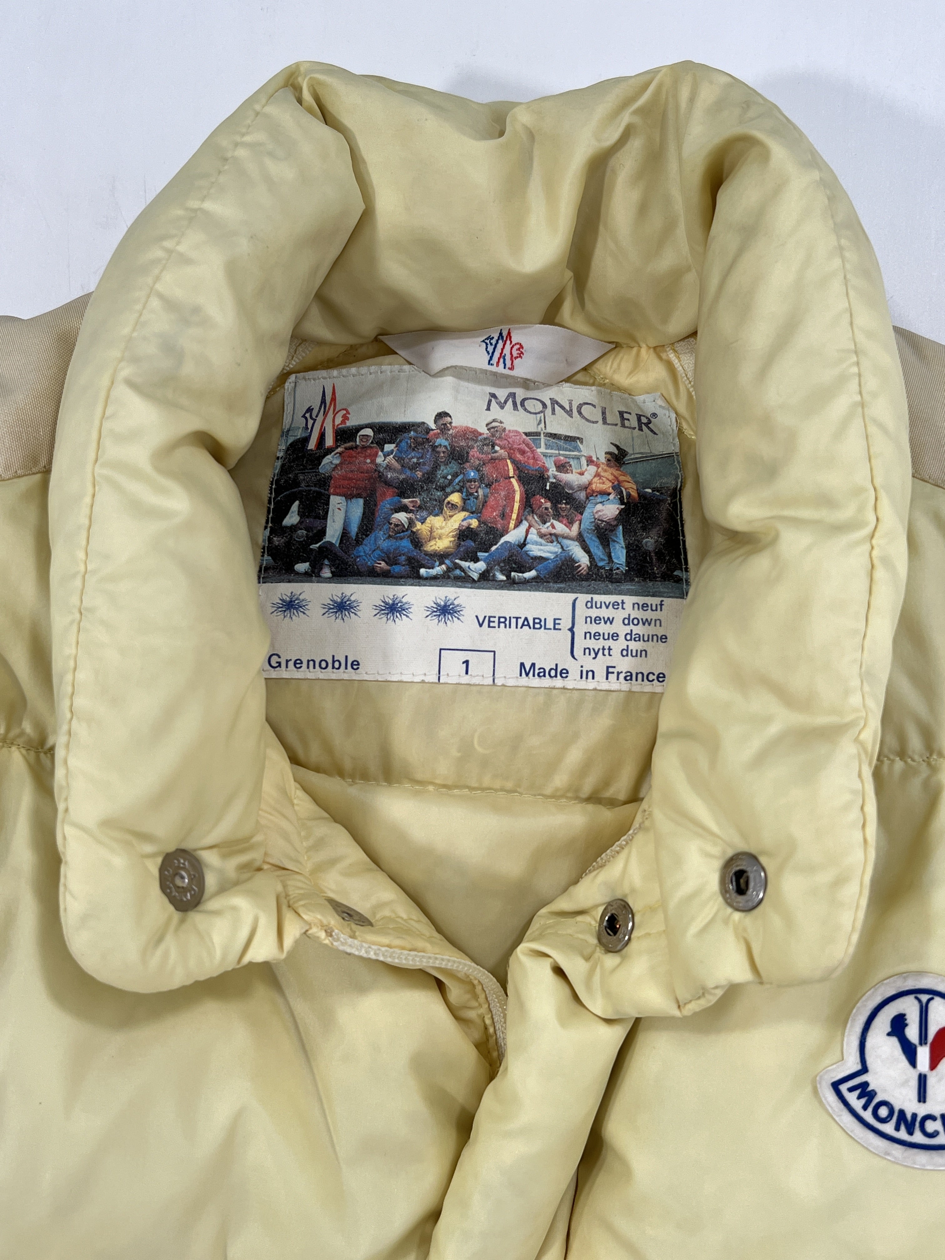 Giacca vintage Moncler Grenoble giallo tg S