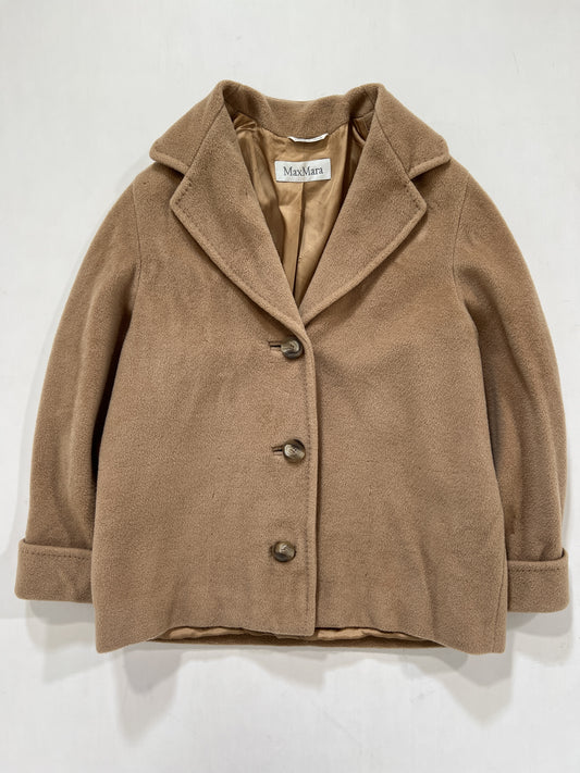 Cappotto vintage Max Mara cammello corto tg S/M