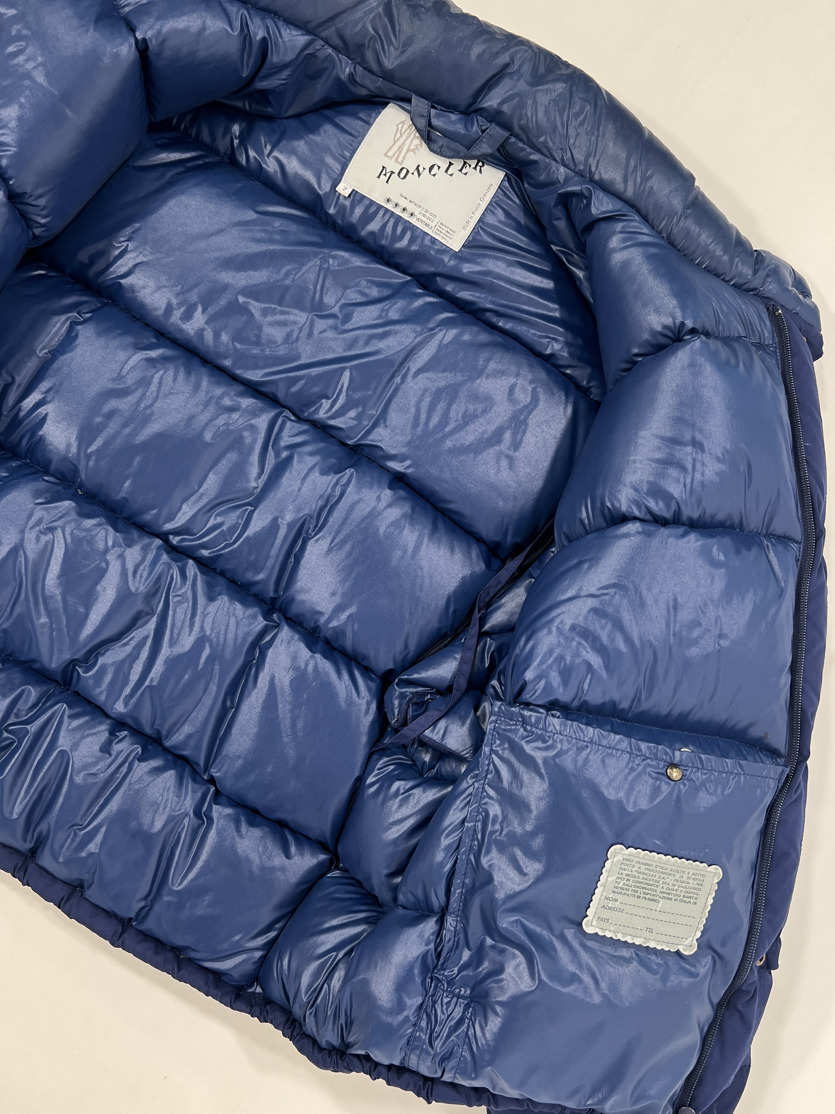 Giacca vintage Moncler Grenoble blu tg XXL