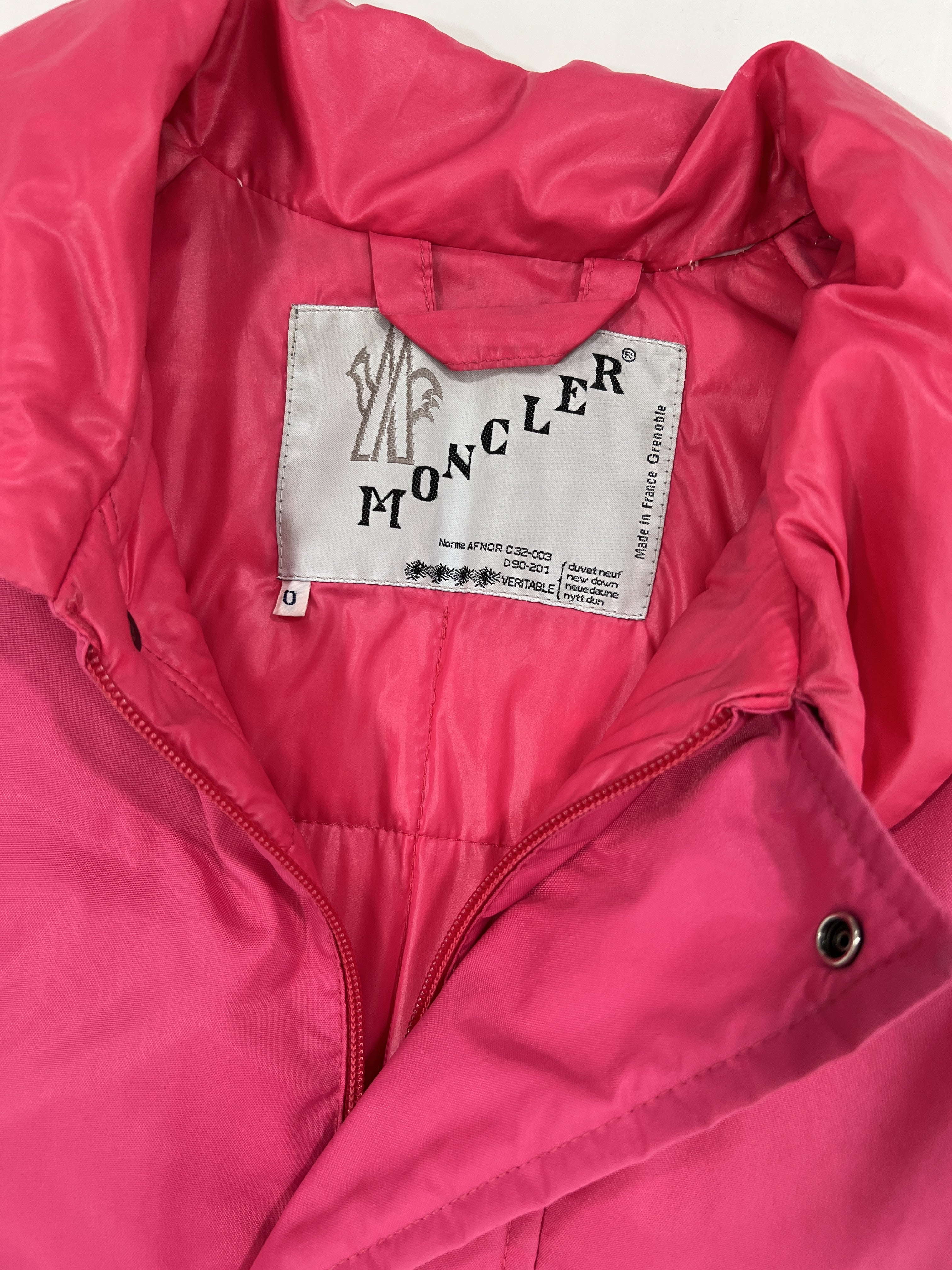 Giacca vintage Moncler Grenoble rosa tg S