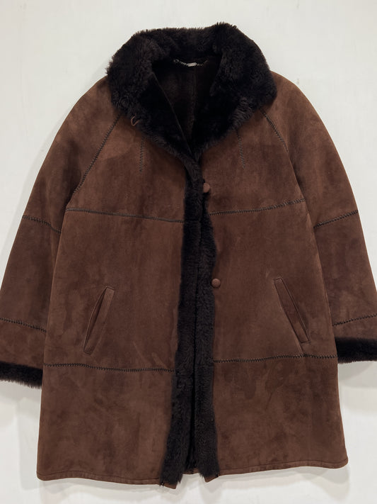 Montone vintage Shearling marrone tg 48