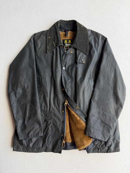 Giacca vintage Barbour Bedale con interno e spilla tg M