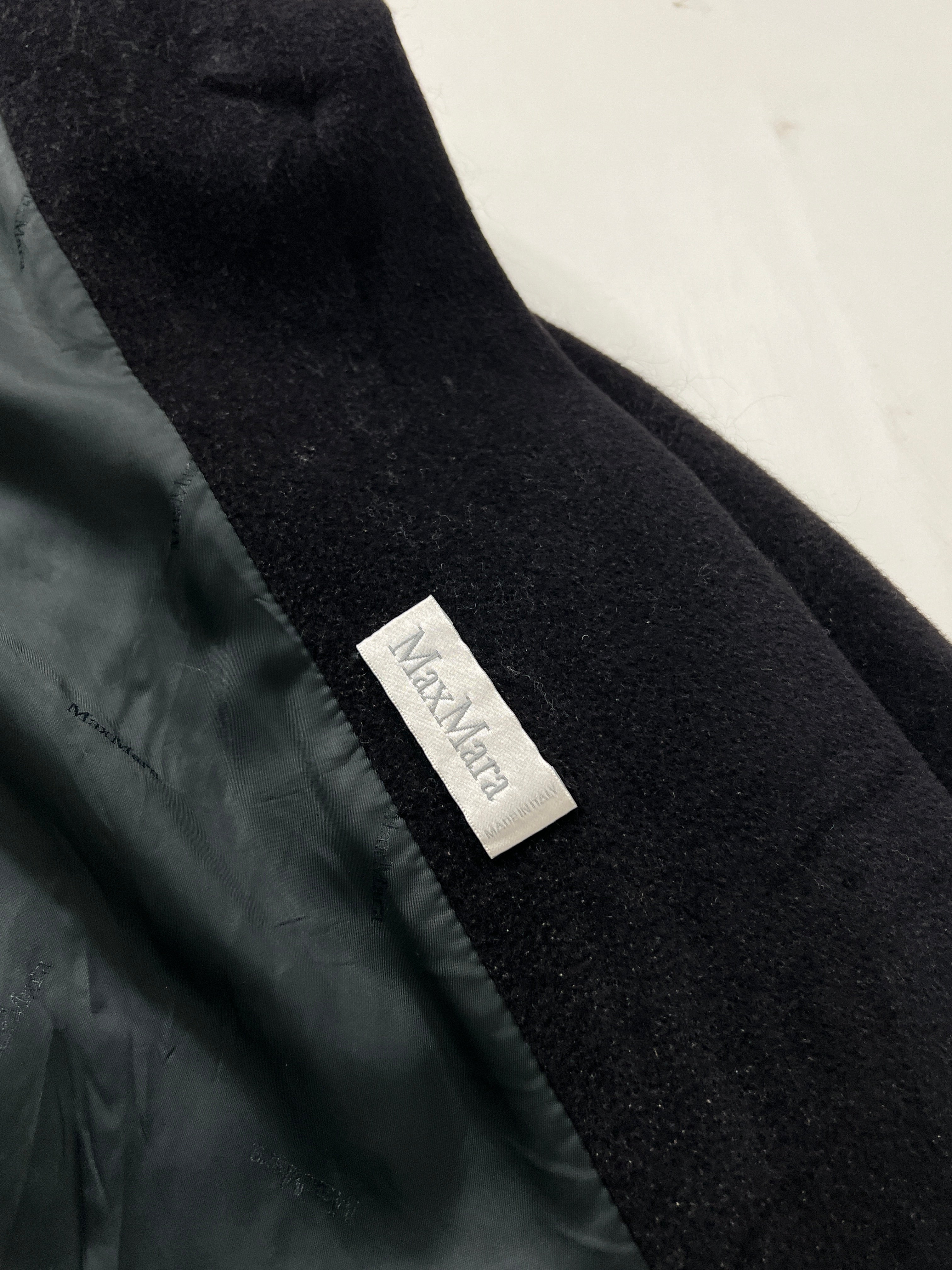 Cappotto vintage Max Mara Cashmere/mohair nero tg 44