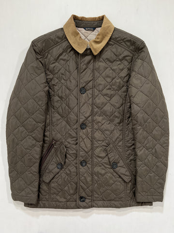 Giacca vintage Barbour in trapunta verde tg M