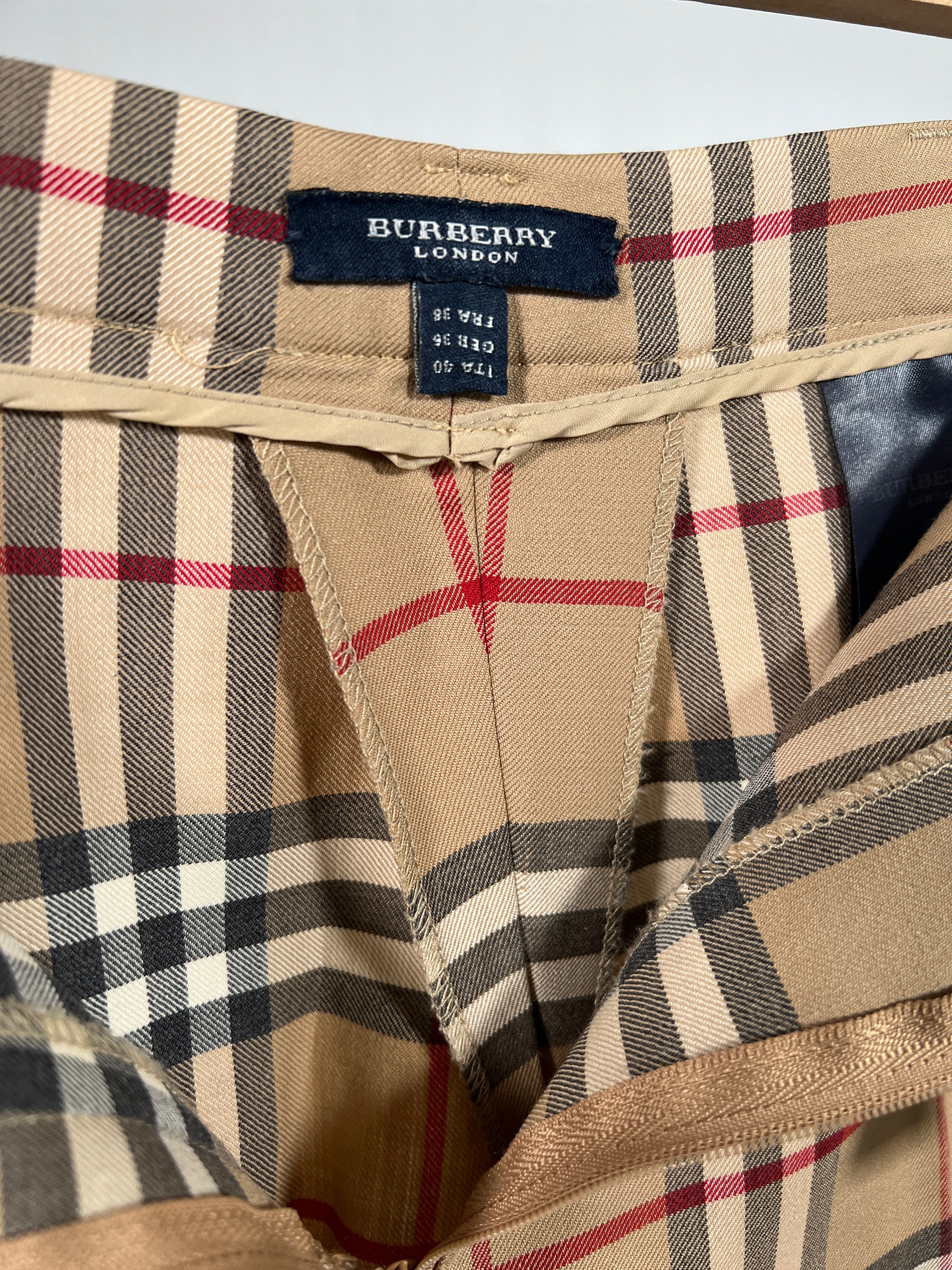 Pantaloni vintage Burberry tartan tg S/M