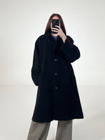 Carica l&#39;immagine nel visualizzatore di Gallery, Cappotto vintage Max Mara Cashmere/mohair nero tg 44
