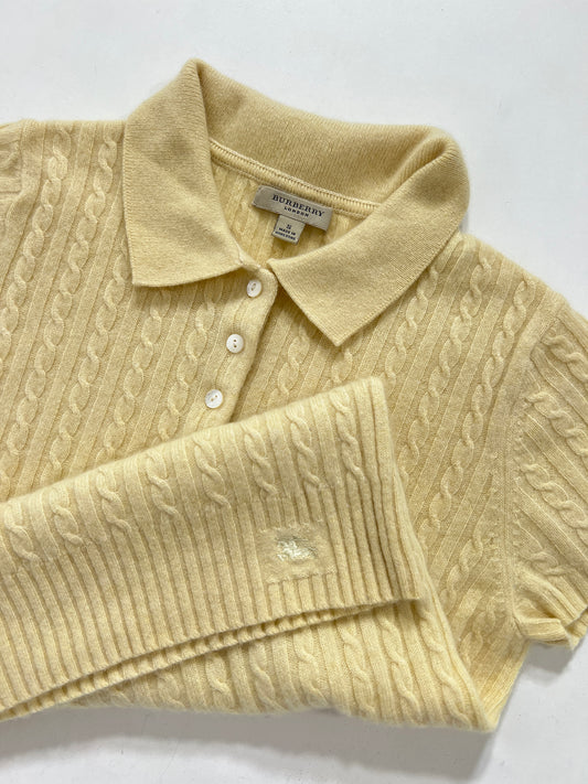 Maglia vintage Burberry 100% cashmere a treccia tg XS/S