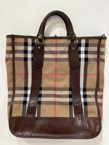 Borsa vintage Burberry tartan pelle