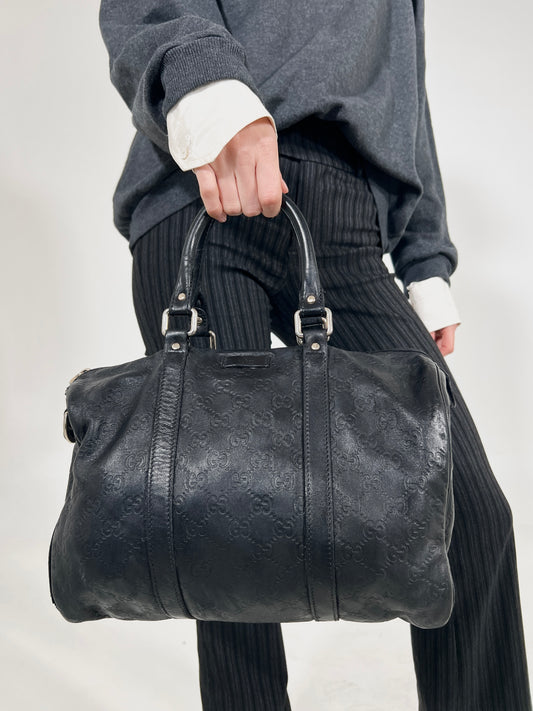 Borsa vintage Gucci monogram pelle nero