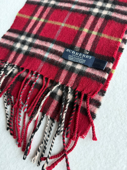 Sciarpa vintage Burberry tartan cashmere