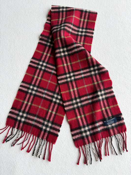 Sciarpa vintage Burberry tartan cashmere