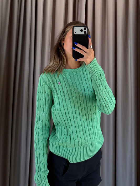 Maglia vintage Ralph Lauren cotone a treccia tg S