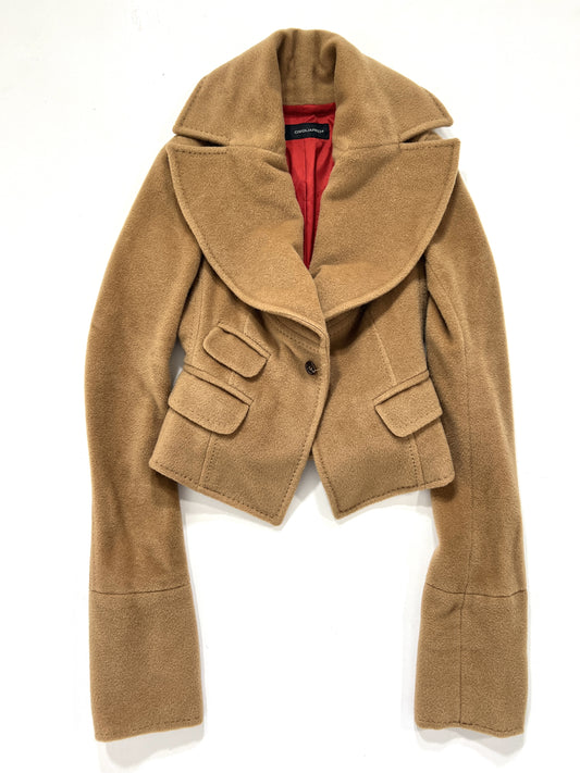 Cappotto corto vintage Dsquared2 cammello tg S