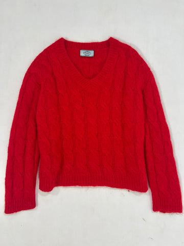 Maglia vintage Prada alpaca a treccia tg S/M