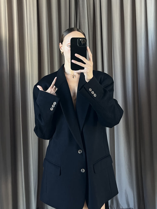 Blazer vintage Valentino blu cashmere tg XL