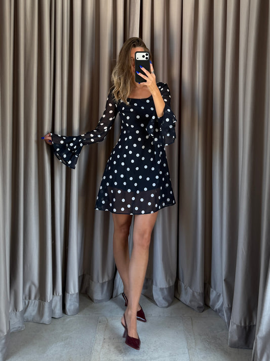 Vestito vintage Dolce & Gabbana fantasia a pois tg 42