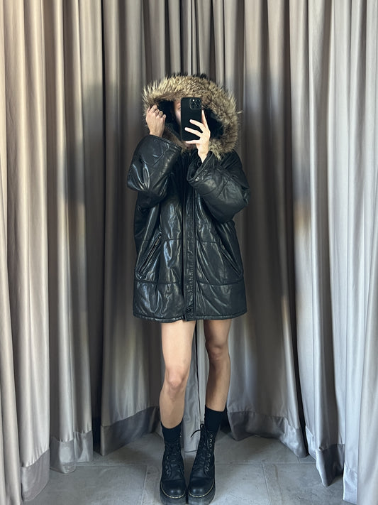 Giacca vintage Max Mara in pelle tg 42