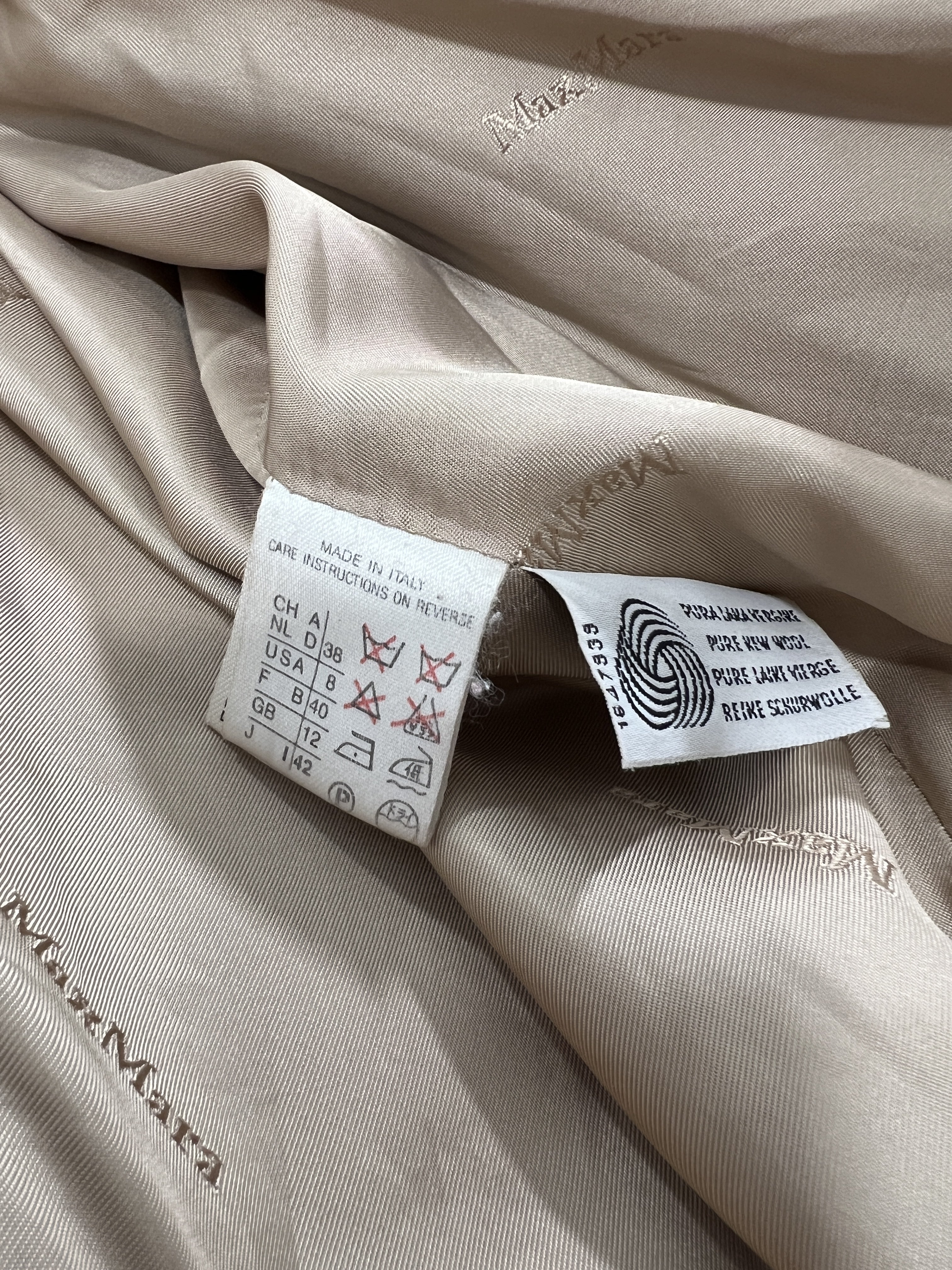 Cappotto vintage Max Mara beige tg M/L