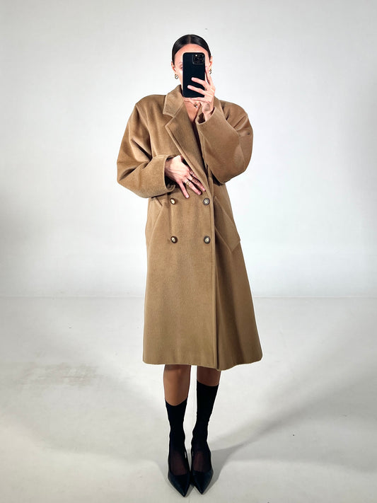 Cappotto vintage Max Mara lana cammello tg 40