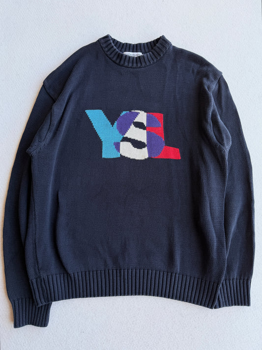 Maglia vintage Yves Saint Laurent cotone logo tg XL