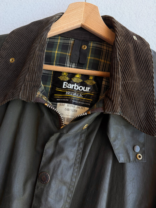 Giacca vintage Barbour Bedale con interno tg L