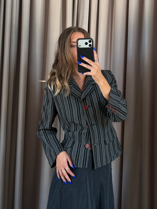 Blazer vintage Dolce & Gabbana gessato grigio tg 42