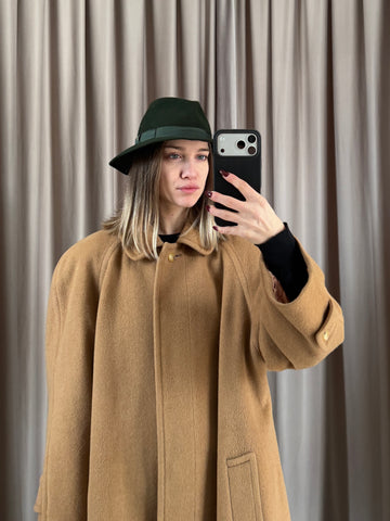 Cappello Borsalino Pieghevole in Feltro Verde