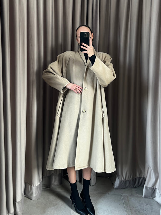 Cappotto vintage Max Mara beige lungo tg S