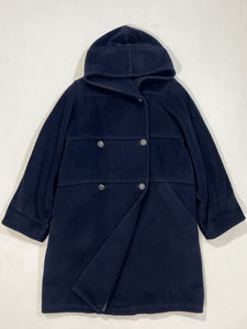 Cappotto vintage Max Mara blu cappuccio tg M