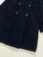 Carica l&#39;immagine nel visualizzatore di Gallery, Cappotto vintage Max Mara blu cappuccio tg M
