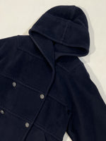 Carica l&#39;immagine nel visualizzatore di Gallery, Cappotto vintage Max Mara blu cappuccio tg M
